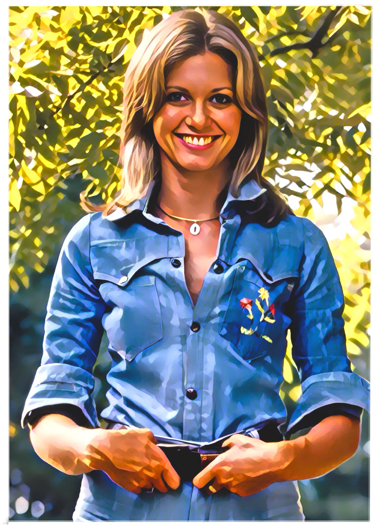 OLIVIA NEWTON-JOHN * Fun Novelty * CELEBRITY * Illustrated Art Card * ATC ACEO