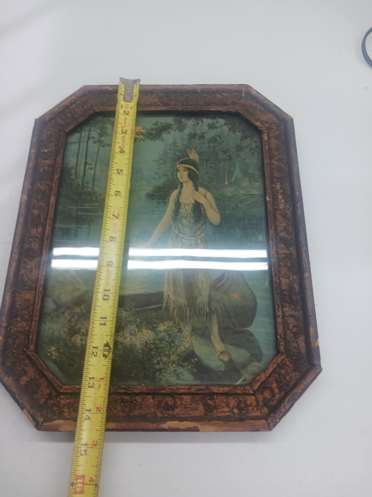 Lot Of 2 Framed Vintage Indian Maidens F R Harper 1920s