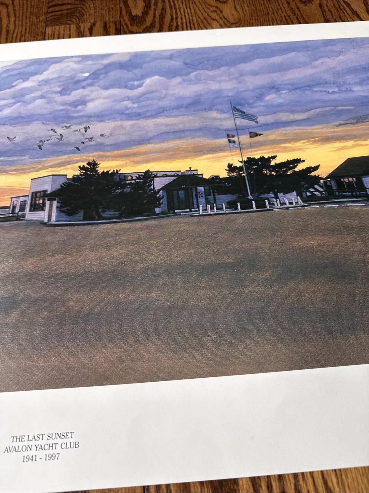 Signed Numbered 312/500 Print Jamie Cavaliere Avalon Yacht Club The Last Sunset
