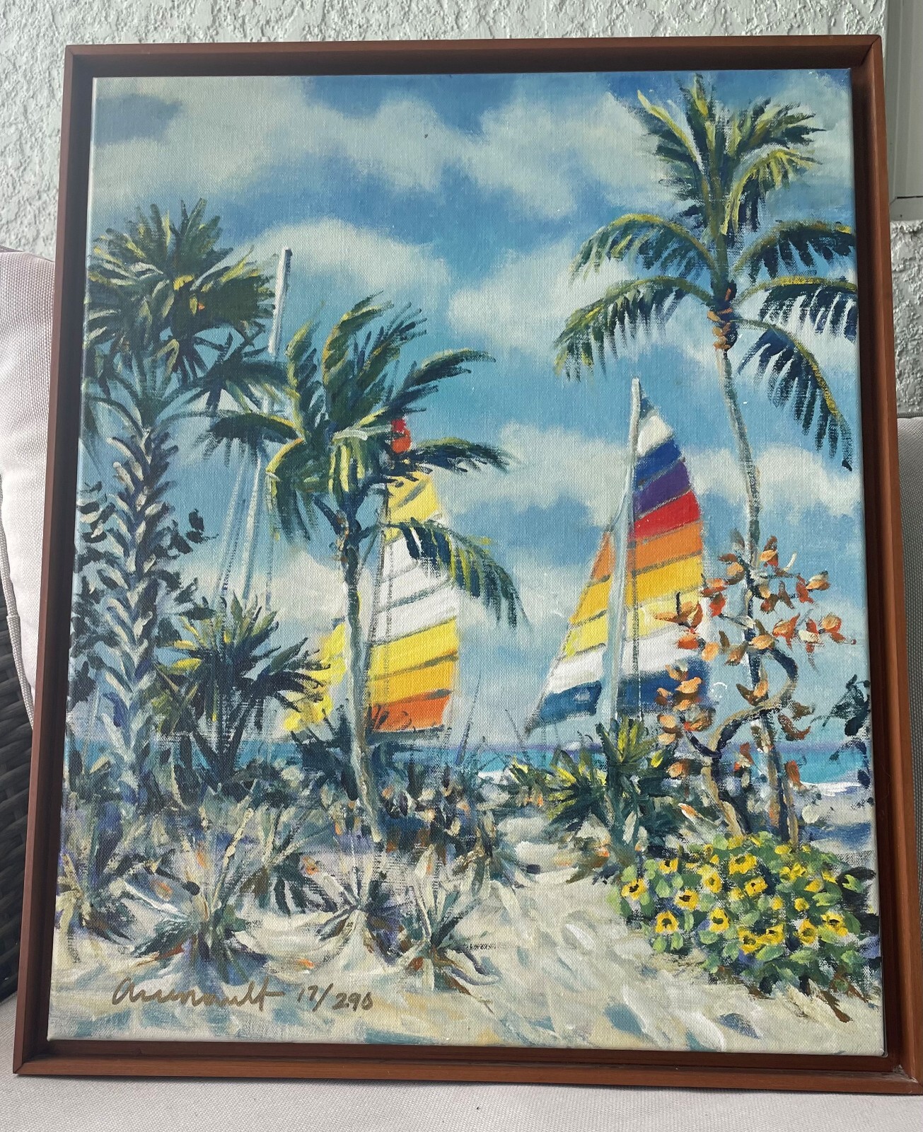 Sailing Naples Beach Giclee by artist Paul Arsenault
