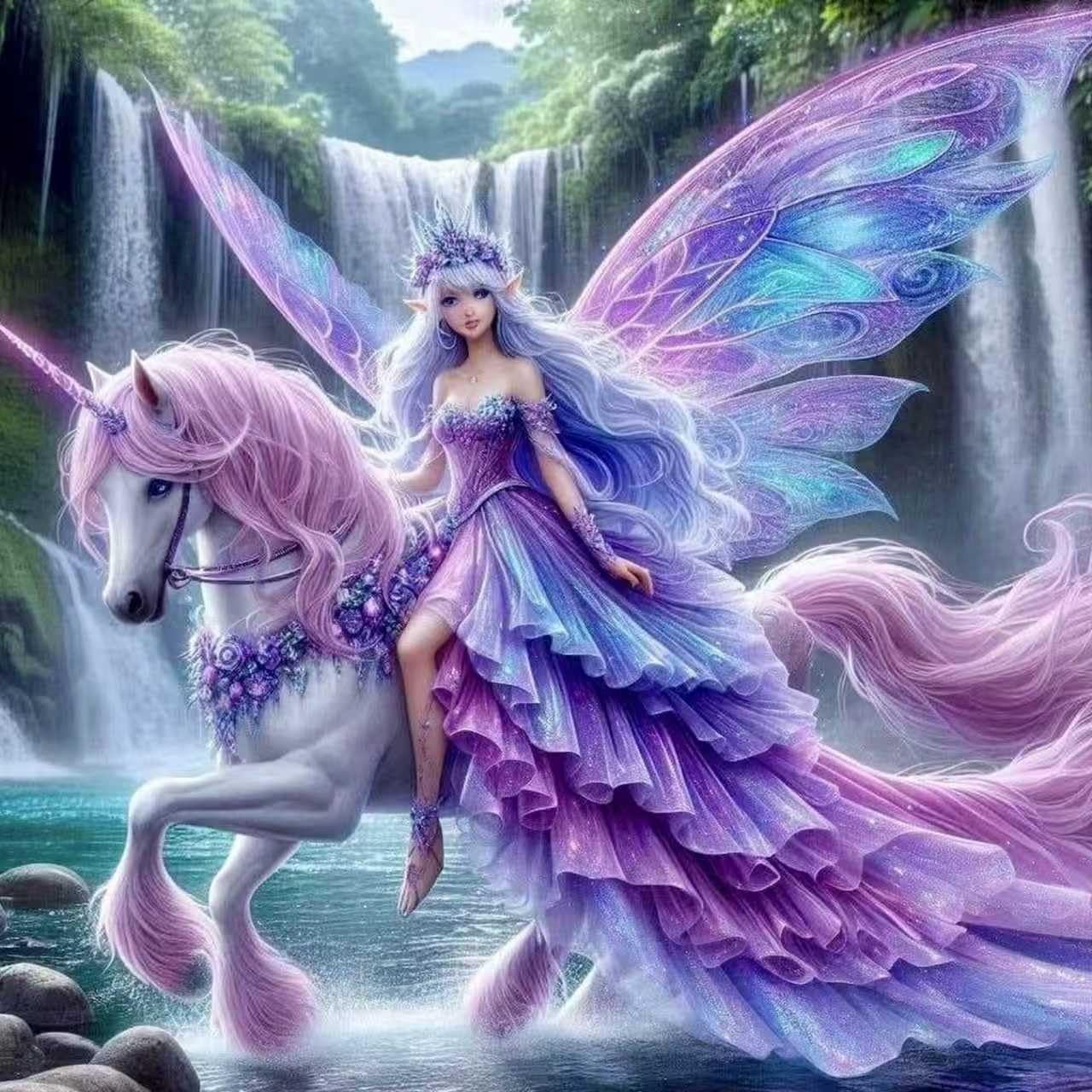 Diamond Art Kits for Adults, Unicorn Fairy Diamond Art Painting Kits for Adults