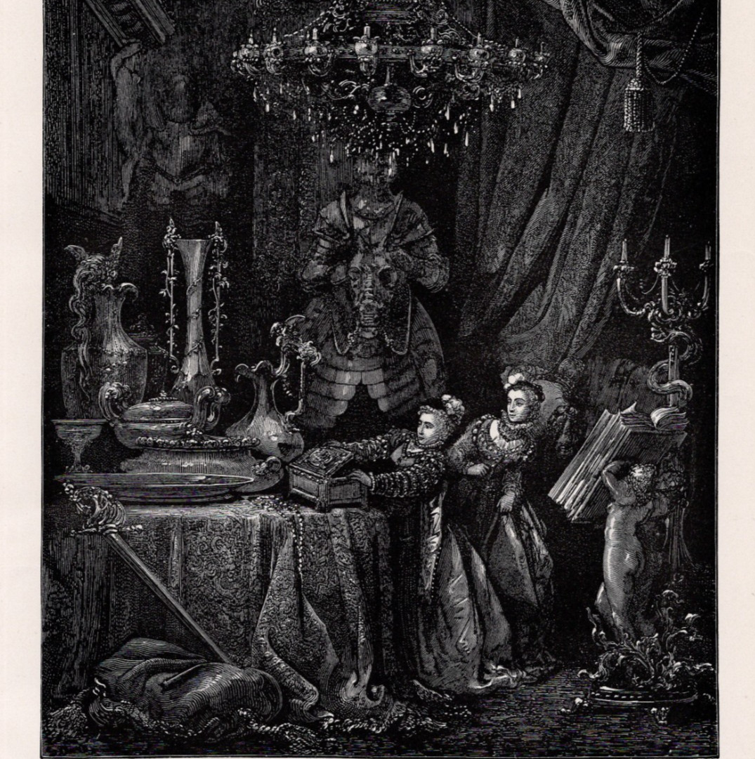 Royal Princess Children Explore Opulent Palace Interior 1892 Antique Print