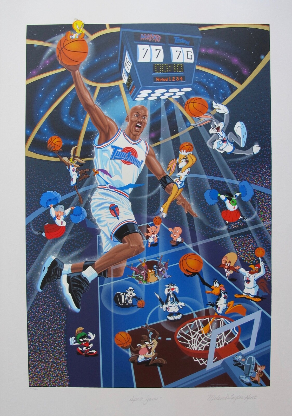 Melanie Taylor Kent SPACE JAM Hand Signed Ltd Edition Serigraph MICHAEL JORDAN