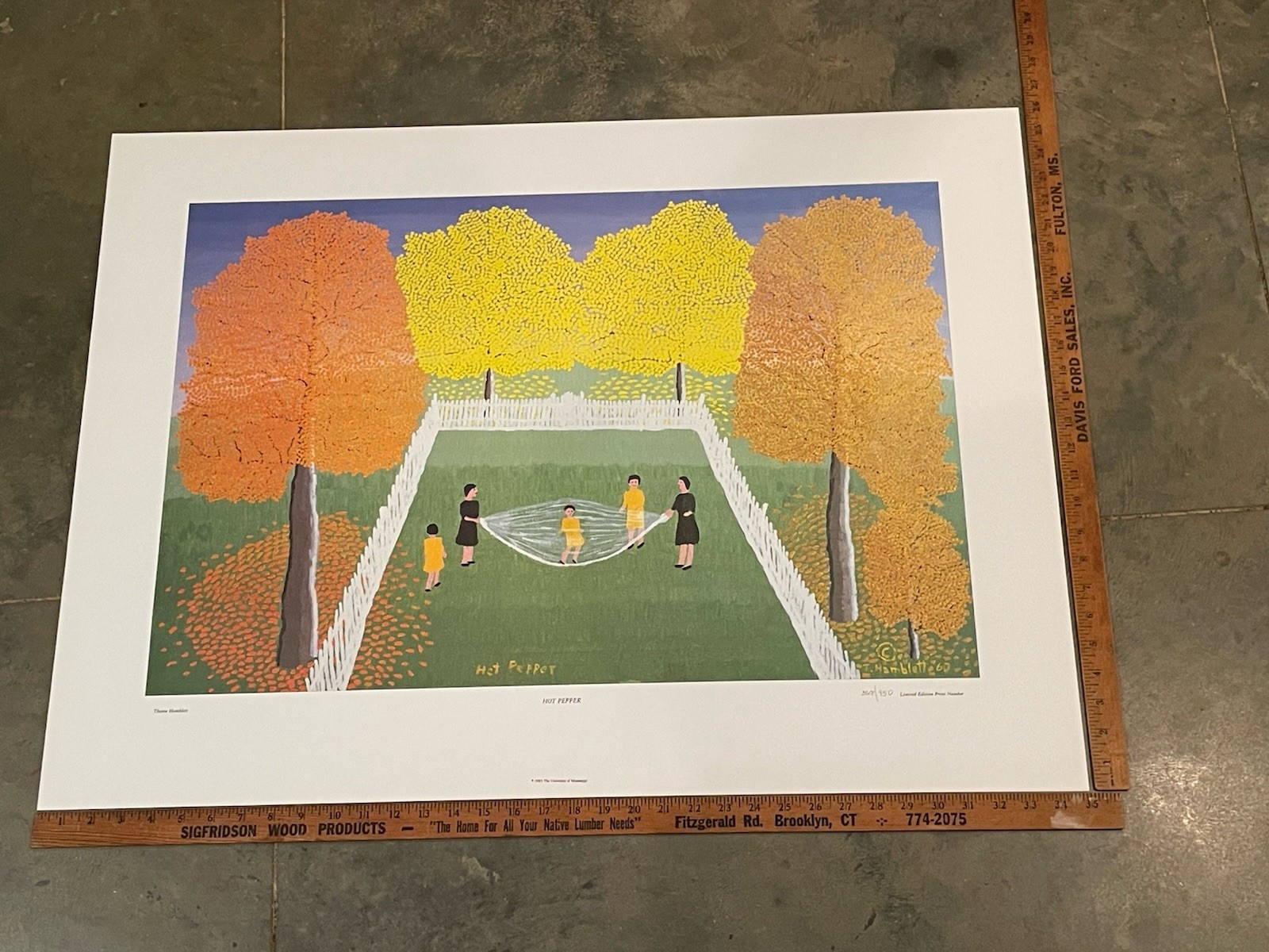 THEORA HAMBLETT Vintage HOT PEPPER Print Mississippi 1980’s #367