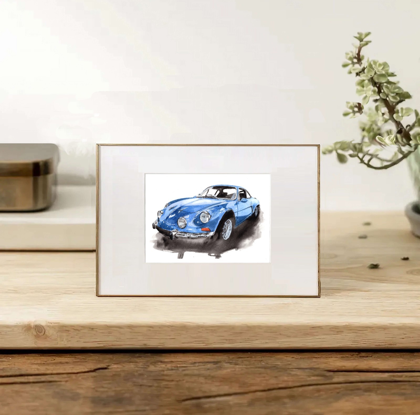 Classic Renault Alpine Mounted Studio Print
