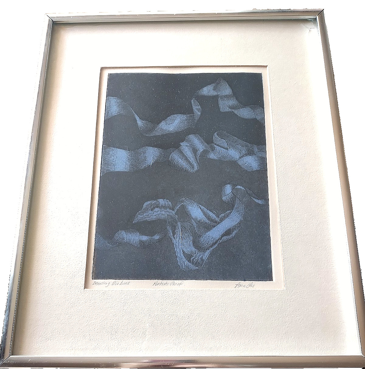 Framed W/Glass Ann Otis Mixed Media Watercolor & Ink Signed Artist Proof READ