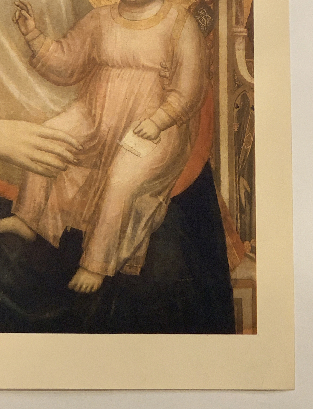 Mid-Century Giotto Color Lithograph 11 x15 Madonna And Child Printed In Italy