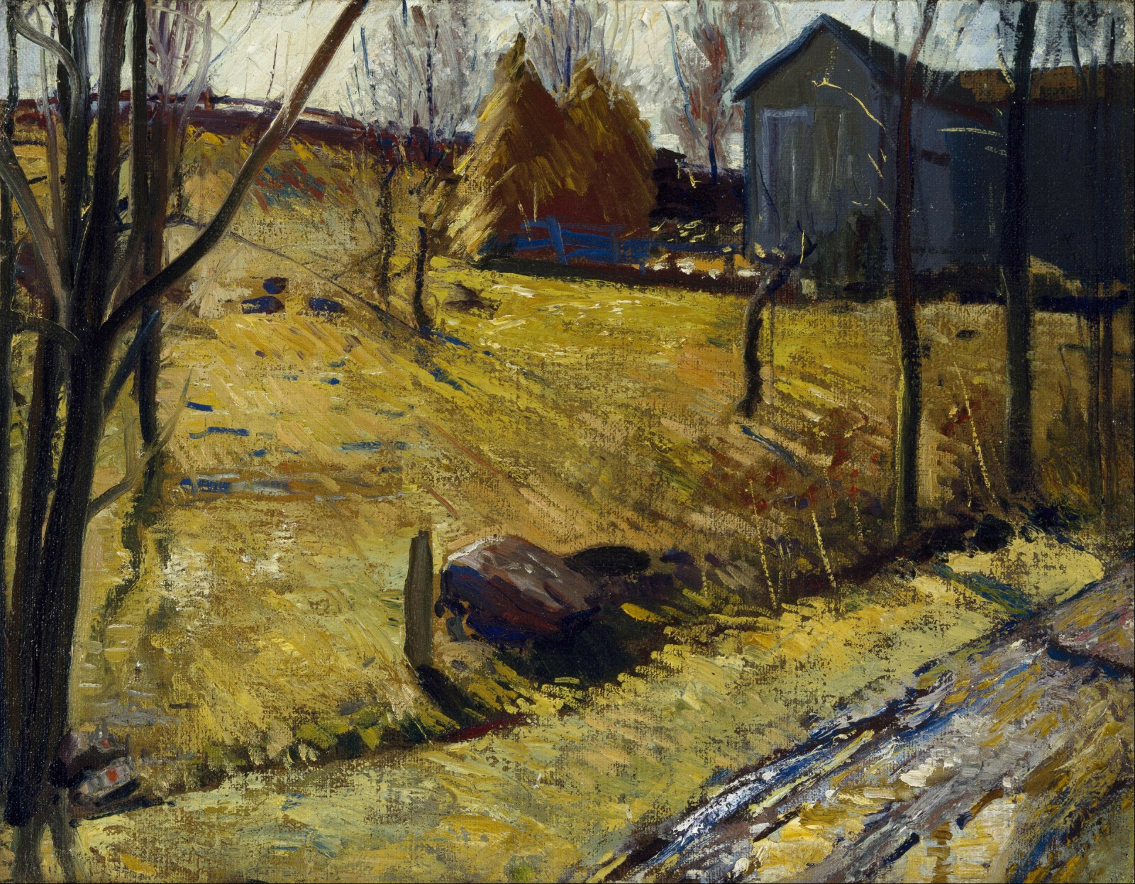 George Bellows – Haystacks and Barn (1909) – 17″ x 22″ Fine Art Print