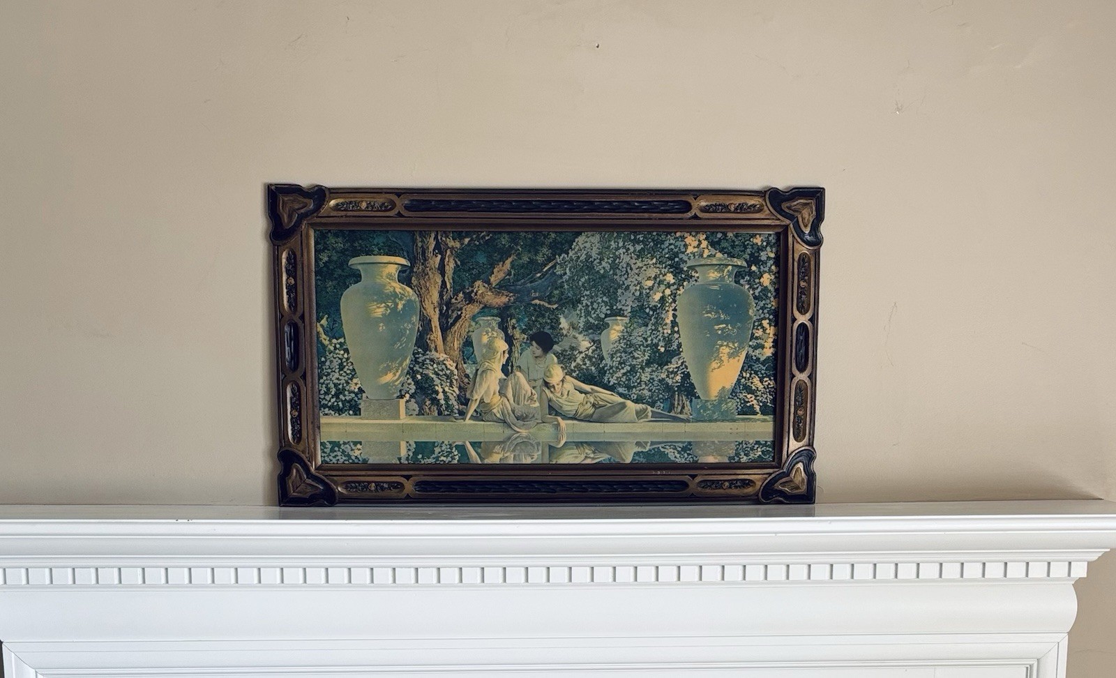 Maxfield Parrish ‘Garden of Allah’ Color Lithography with Original Antique Frame