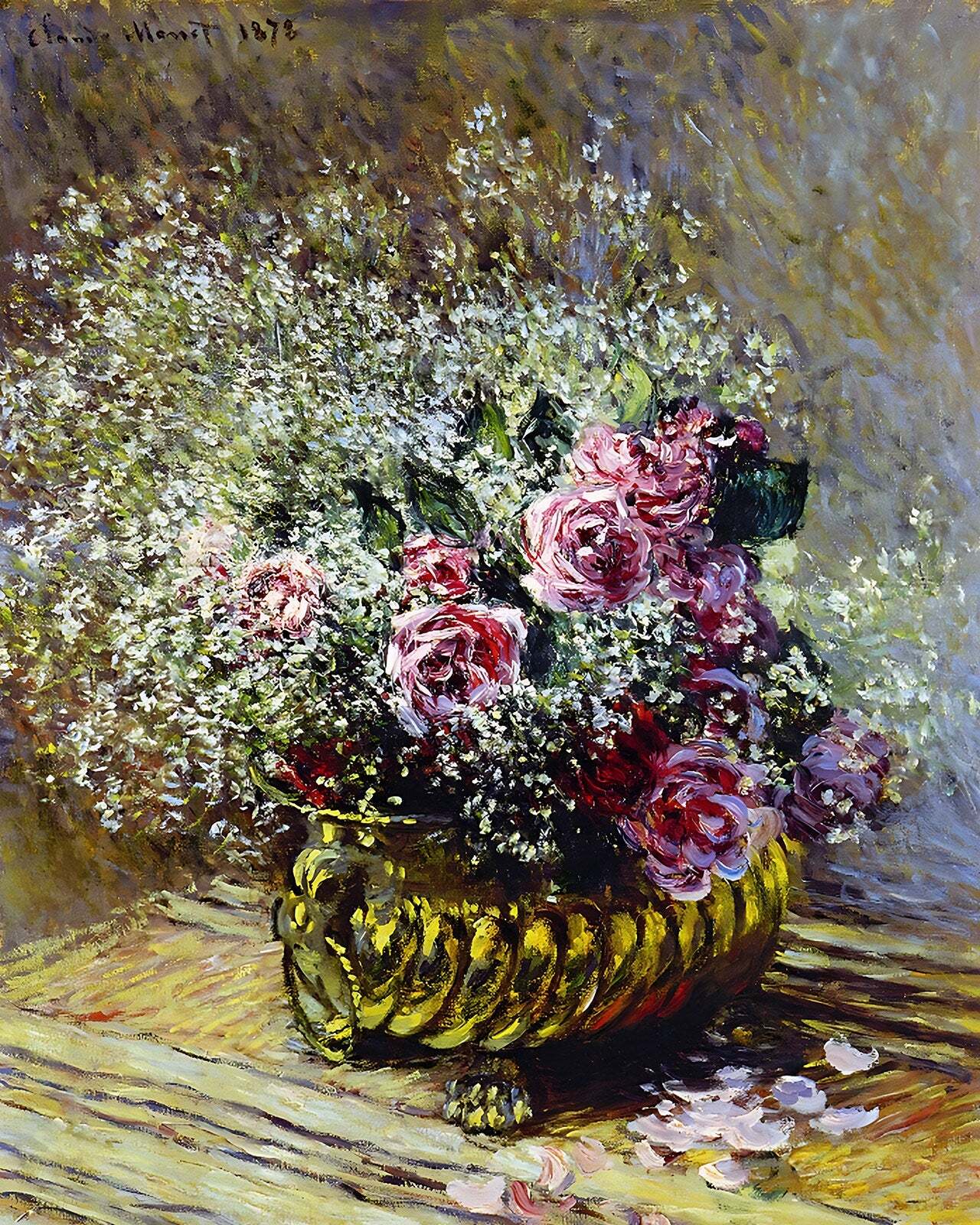 Flowers in a Pot Painting by Claude Monet 8×10″ Art Print