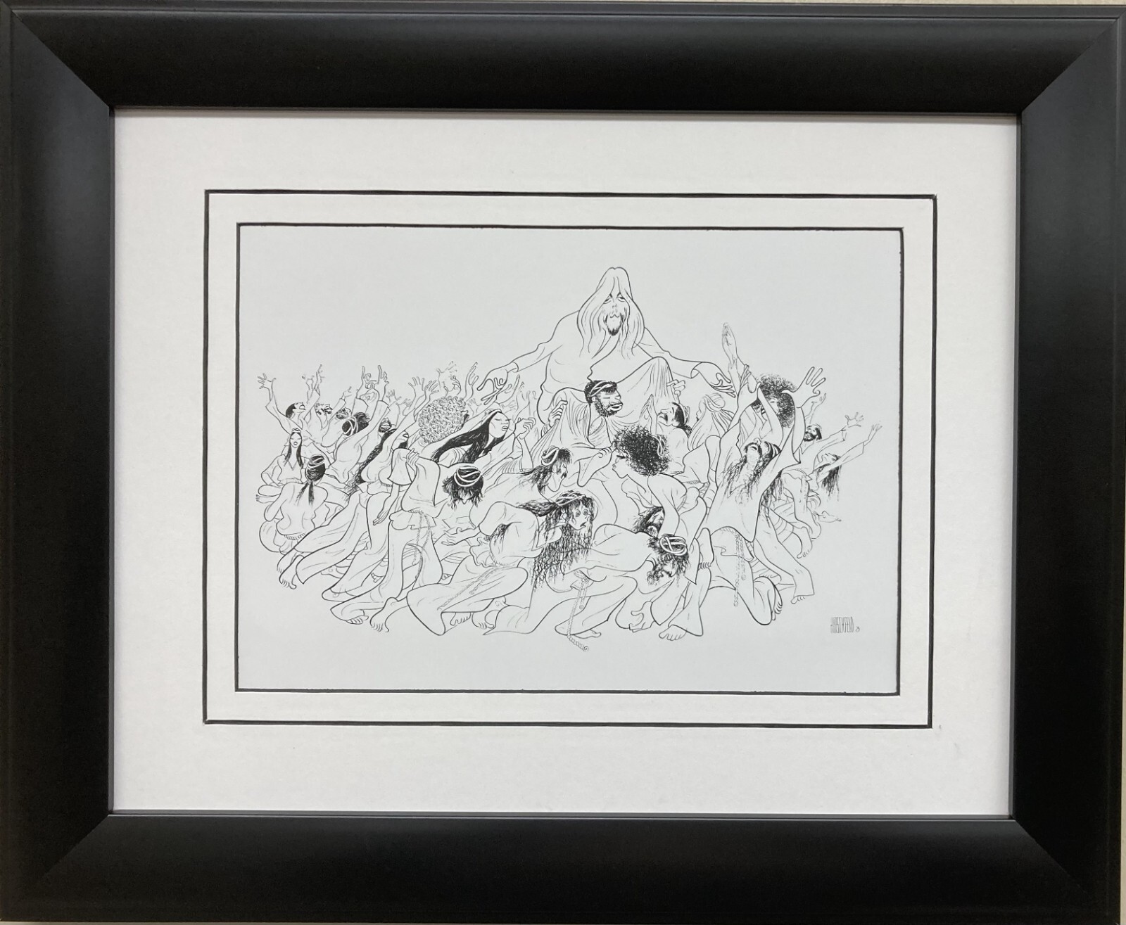 Al Hirschfeld “Jesus Christ Superstar 1971” CUSTOM FRAMED ART Broadway