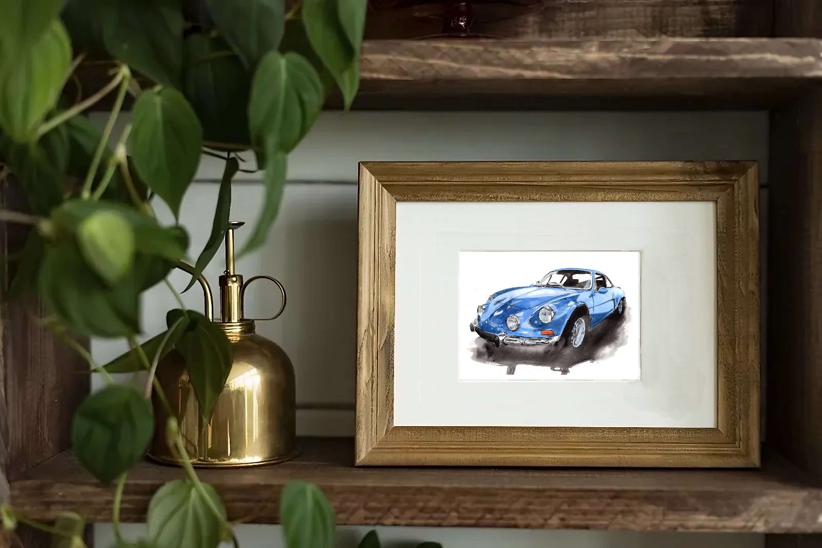 Classic Renault Alpine Mounted Studio Print