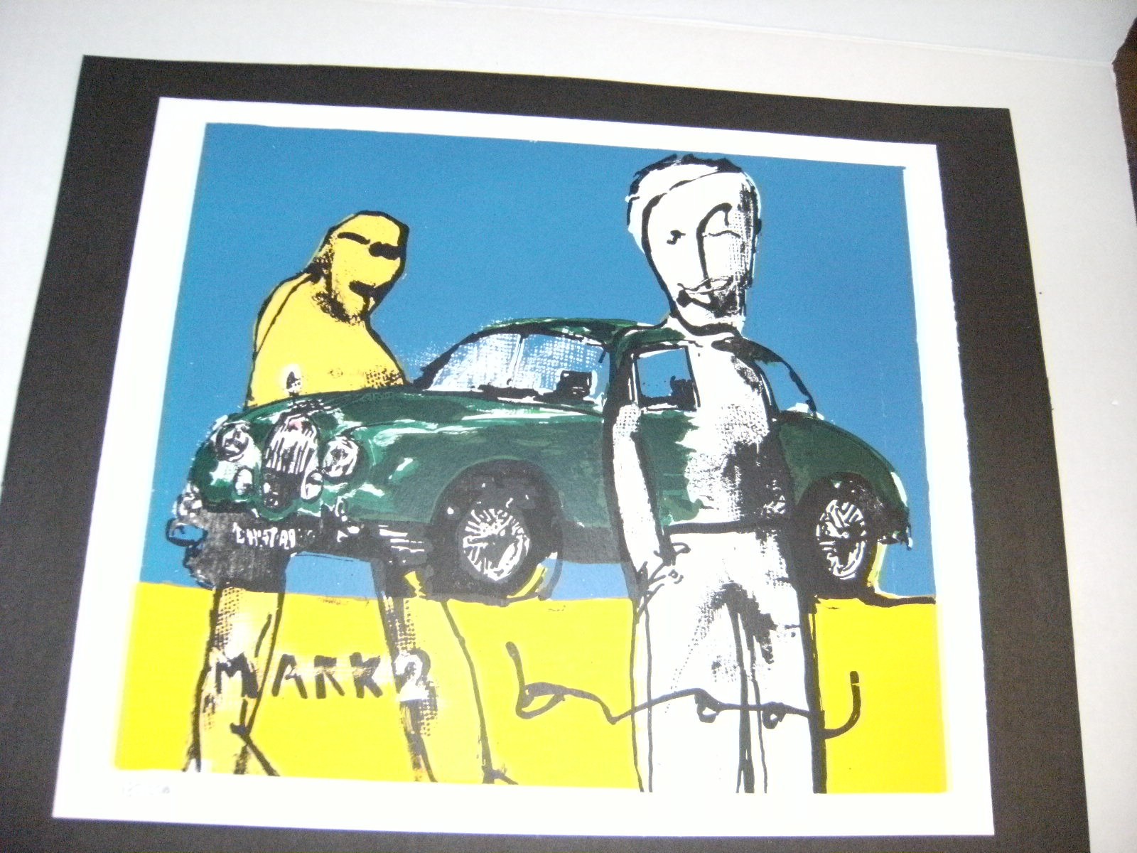 Herman Brood 1998 vintage numbered screen print “Jaguar Mark 2″ 185/250 16″X14”