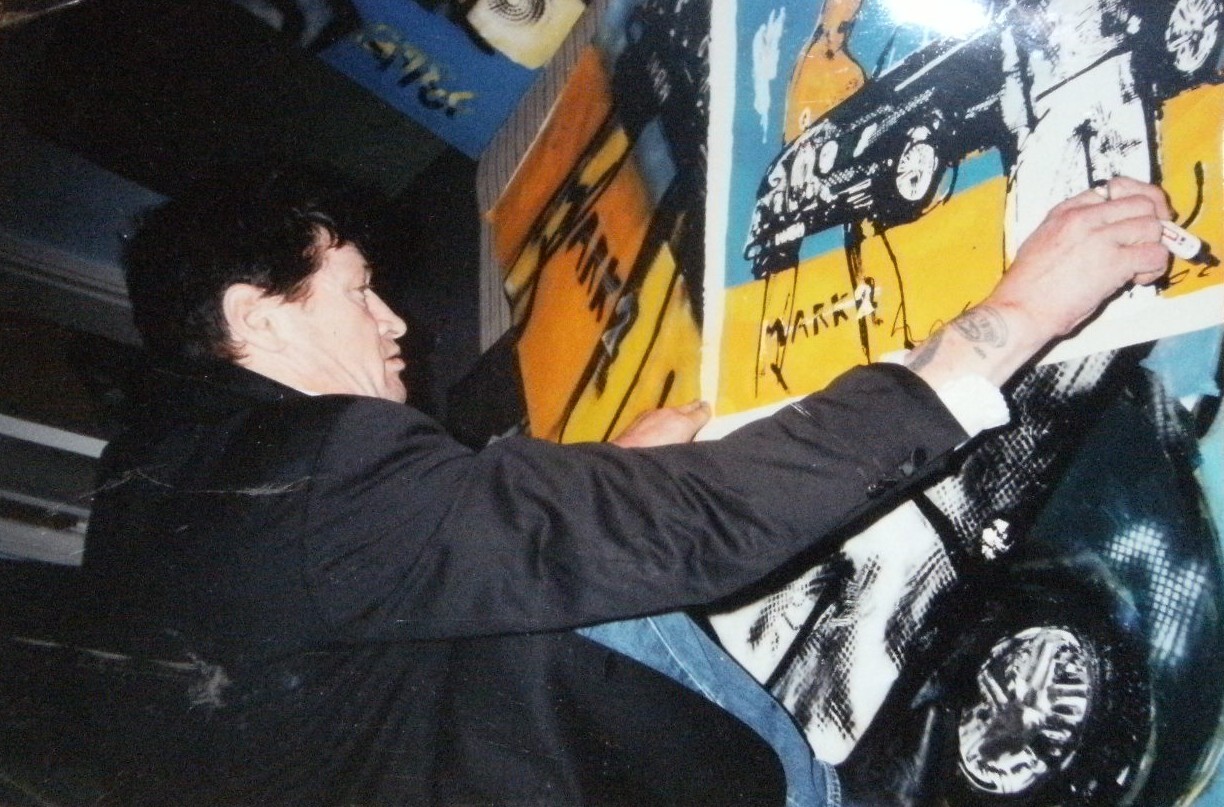 Herman Brood 1998 vintage numbered screen print “Jaguar Mark 2″ 185/250 16″X14”