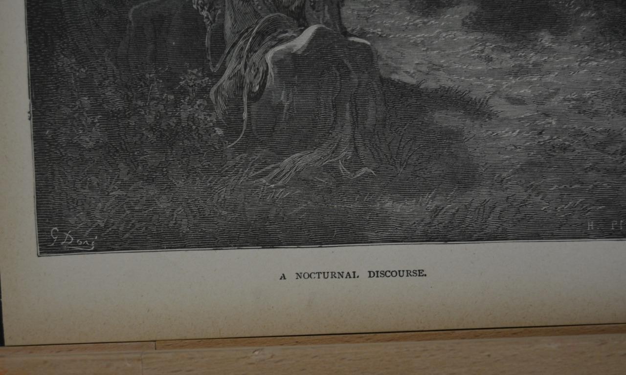 Antique Gustave Dore Don Quixote The Nocturnal Discourse 1880 Art History