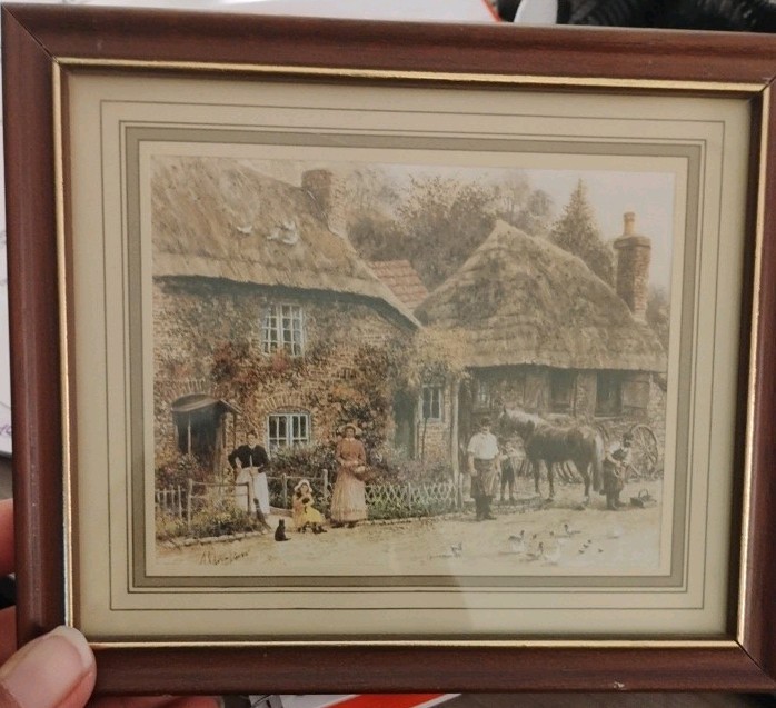 Alexei Jawdokimov Mini small print “Cottage Farm Scene” A1045 GB
