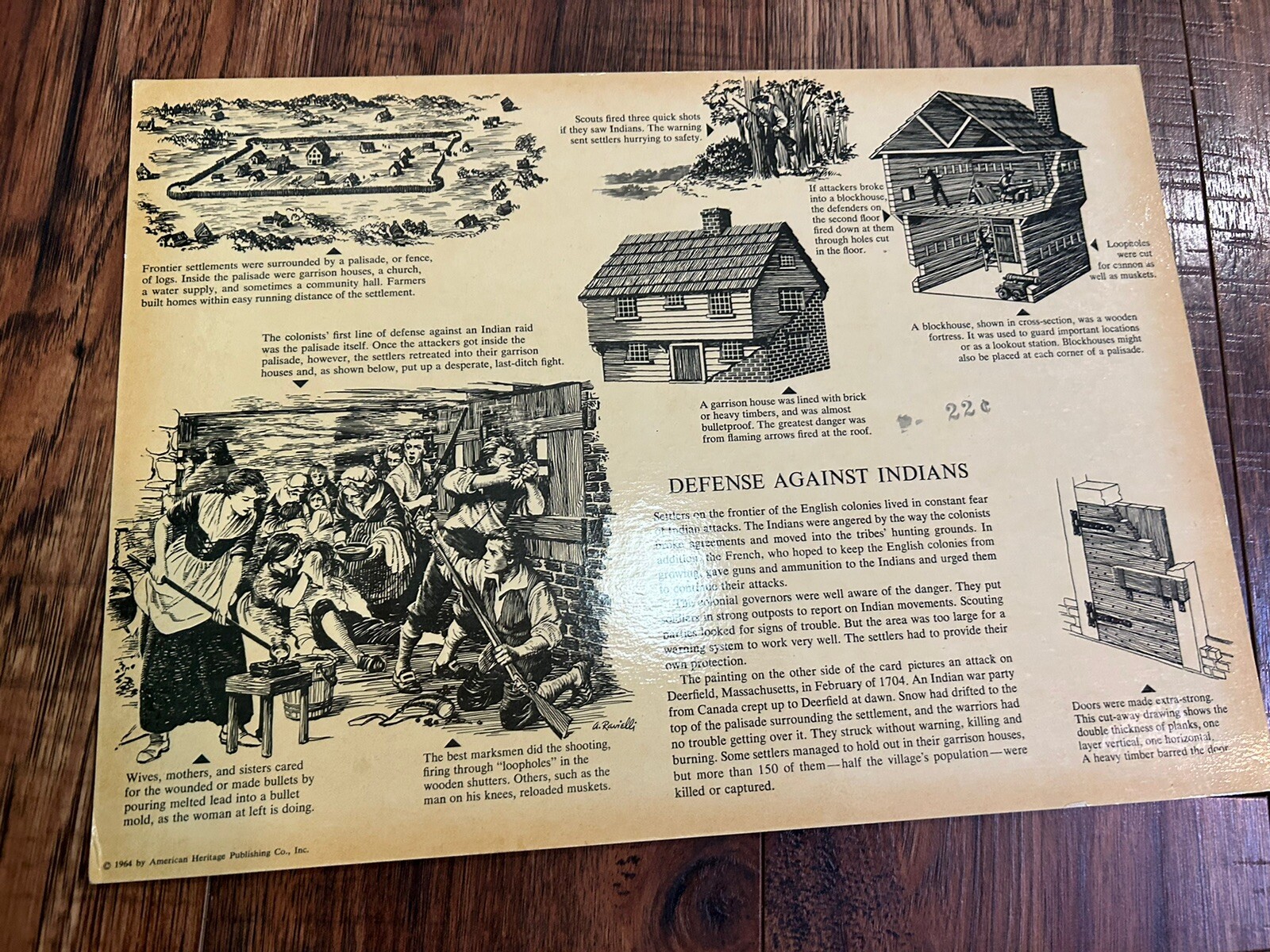 Lot Of 6 Vintage American Heritage 10×14 Picture Cards Settling The New World