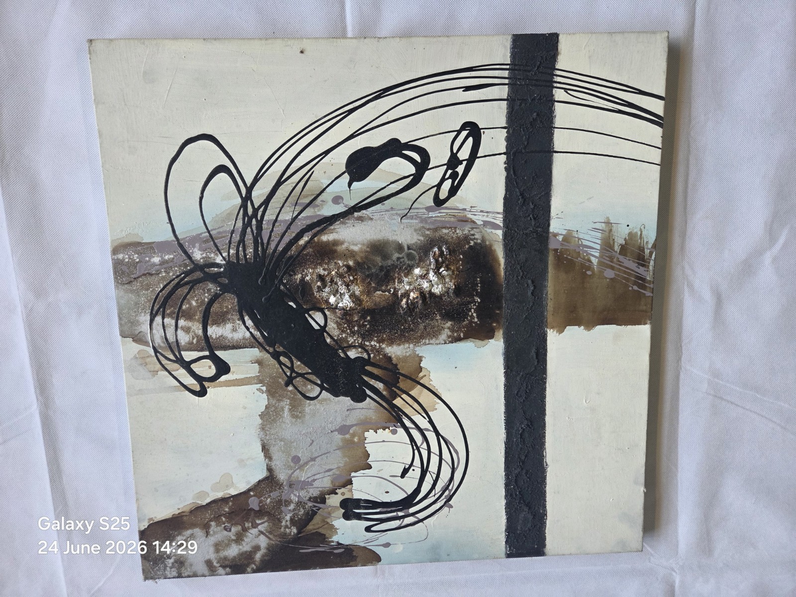 Abstract Original Canvas Print Large Picture Wall Art 60cm x 60cm Hand Made