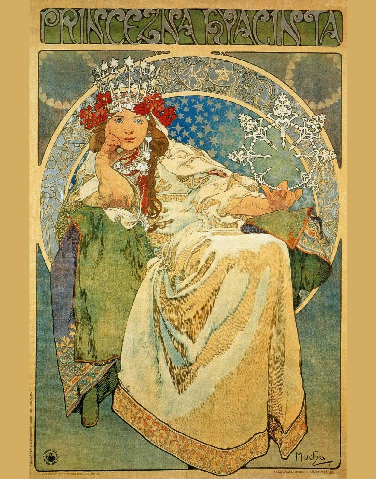 Princess Hyacinth (1911) by Alphonse Maria Mucha wall Art Home Decor