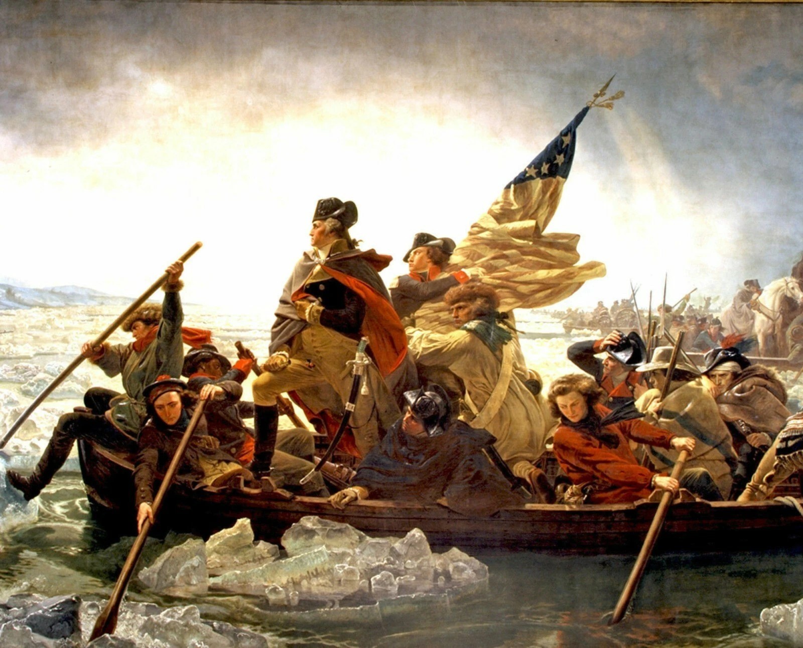 George Washington Crossing the Delaware vintage Art Home Decor