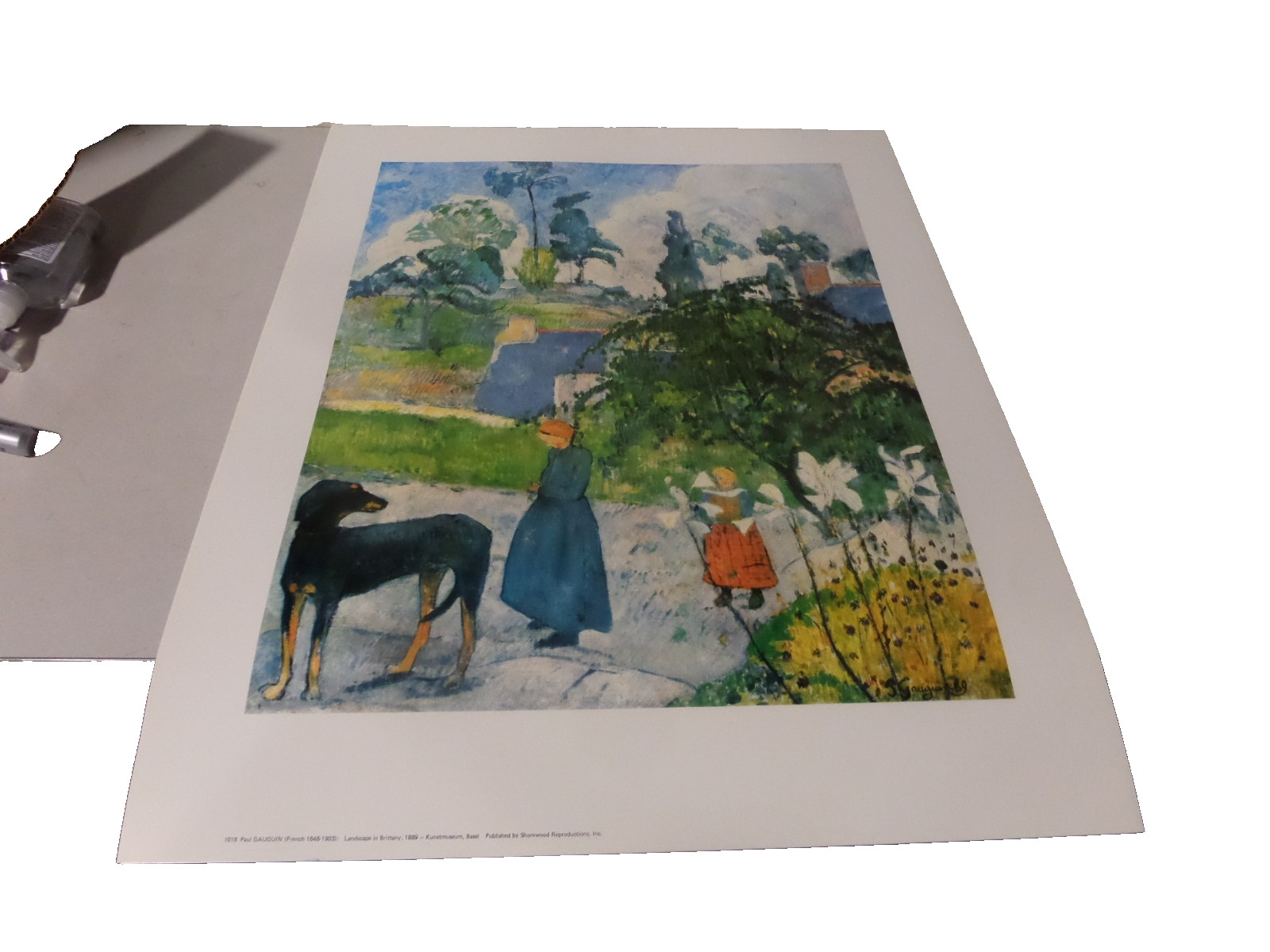 Vintage 22×28 Poster Print Paul Gauguin 1889 Landscape In Brittany 1018