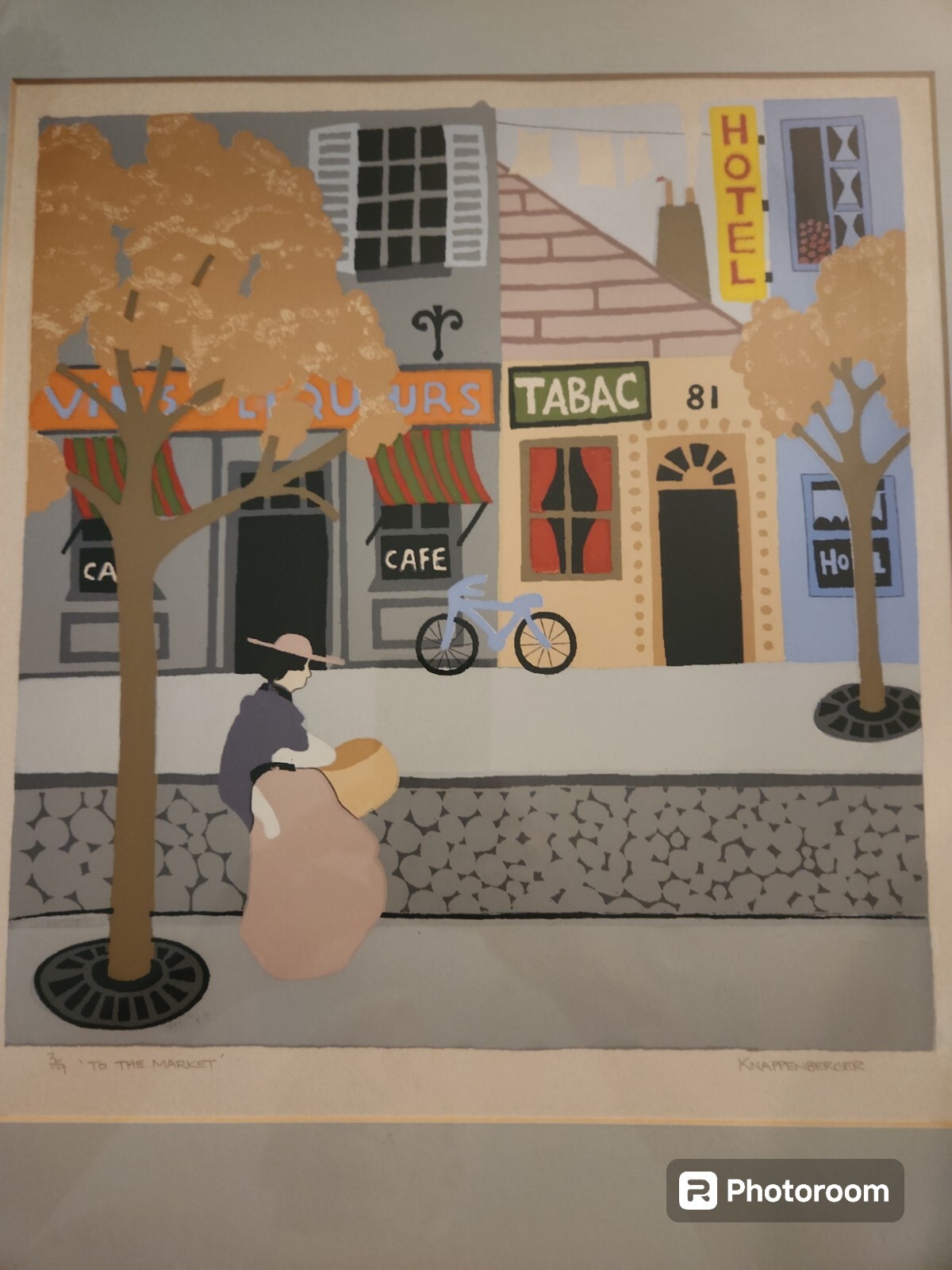 French Style Print Of Painting By Knappenberger Called “To The Market” # 3/9…