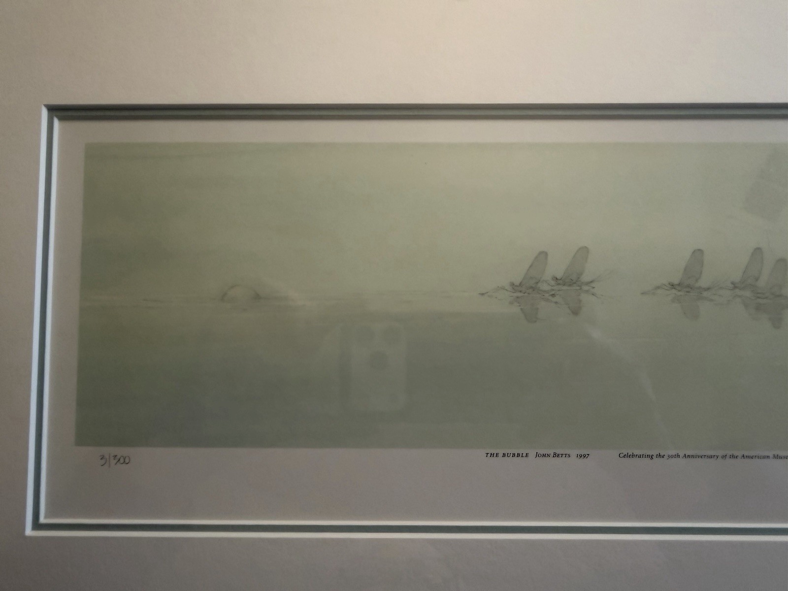 “The Bubble” By John Betts 3/300 Numbered, Signed, Fly Fishing Framed Print 1997