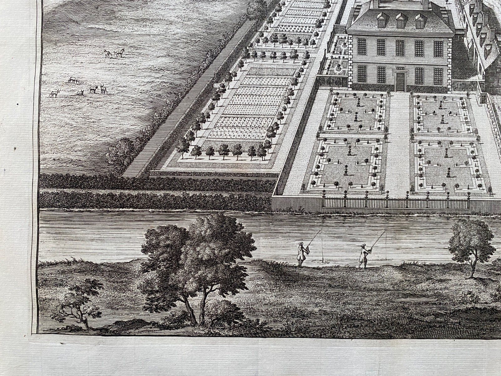1712 Antique Print; Swell House, Gloucestershire after Kip