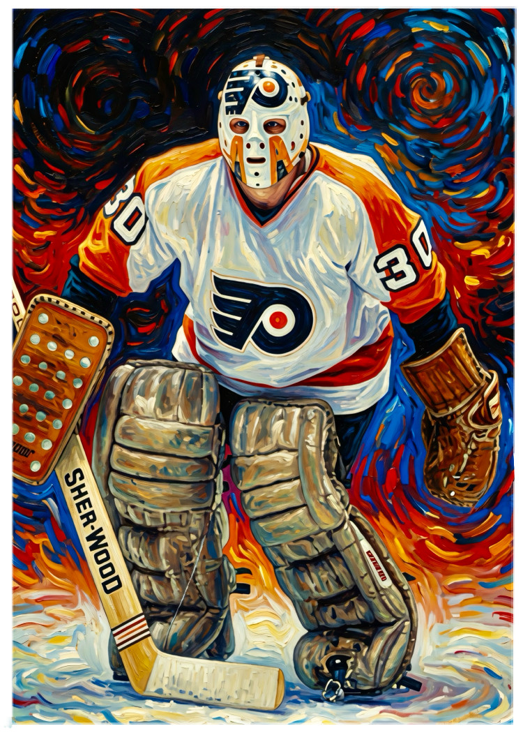 GARY INNESS * Philadelphia Flyers * HOCKEY * Illustrated Art Card * ATC ACEO