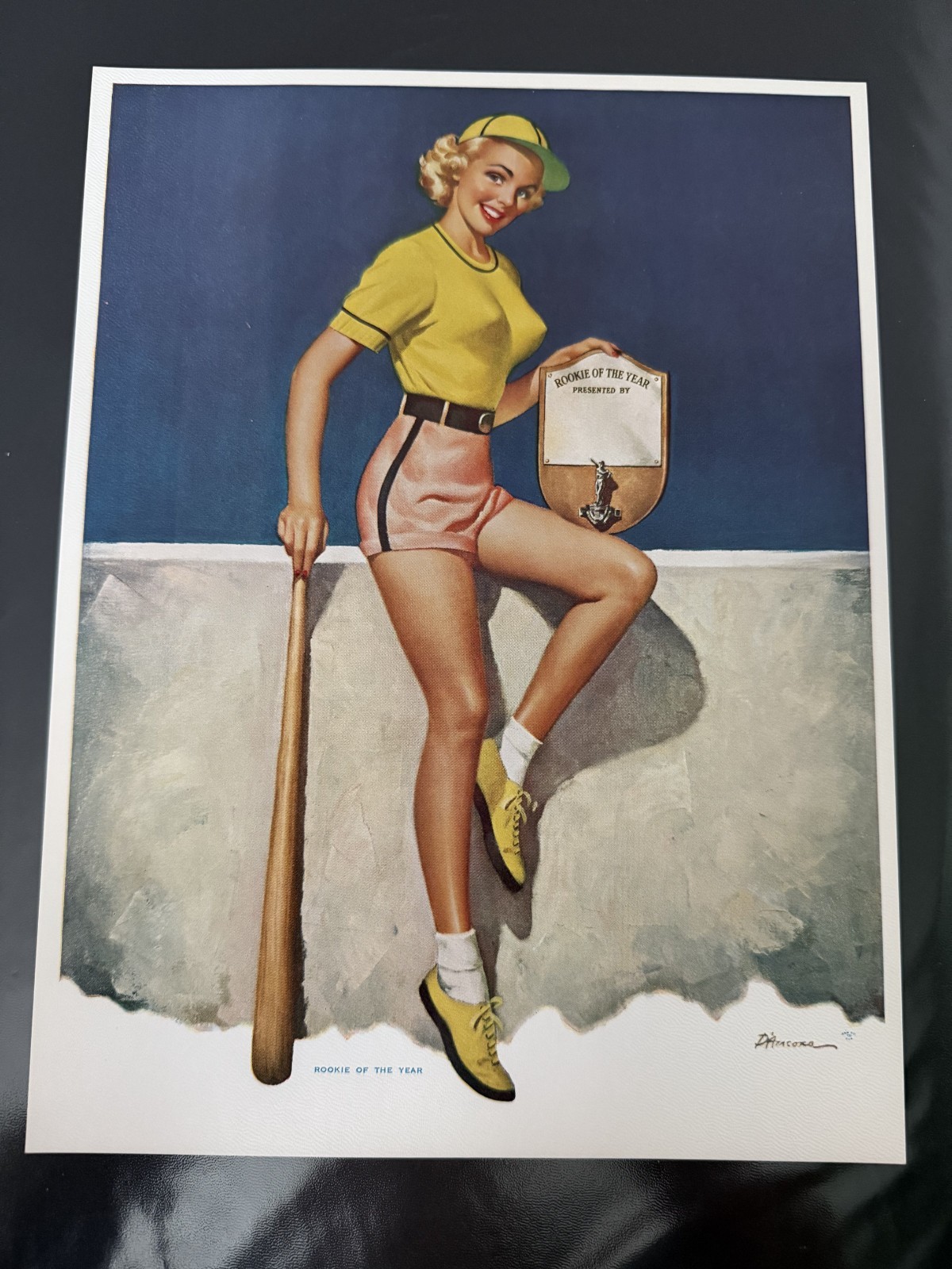 Vintage 1955 Pinup Art Print “Rookie of the Year” by Edward D’Ancona