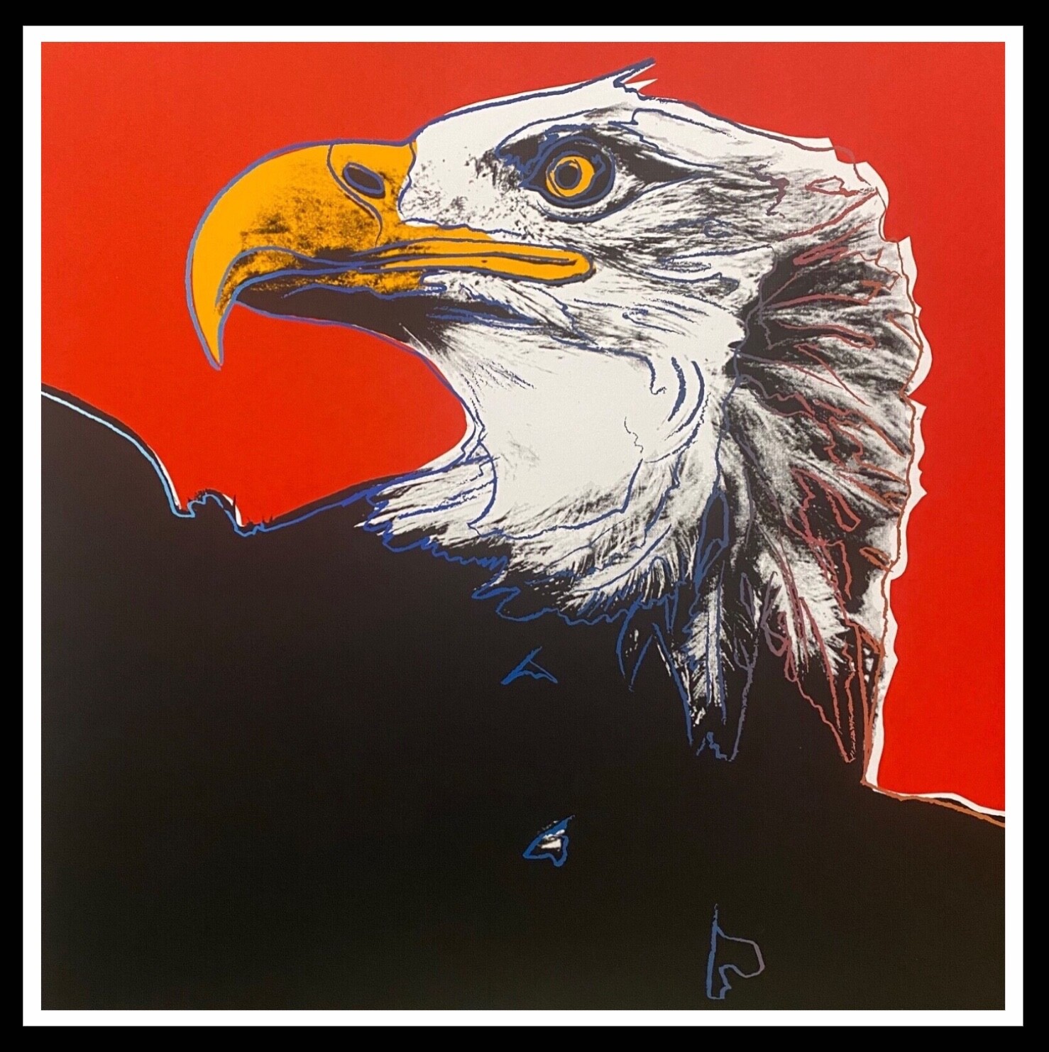ANDY WARHOL “Bald Eagle”- Trial Layered SILKSCREEN- End.Species- Superb Quality