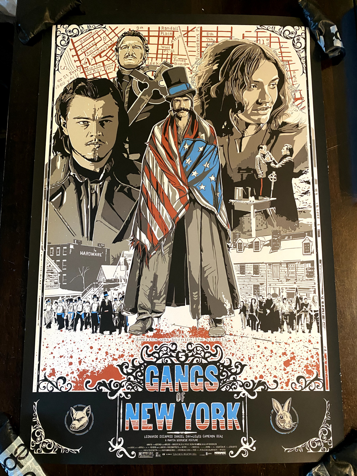 Gangs of New York movie poster art print Martin Scorsese America NYC USA mondo
