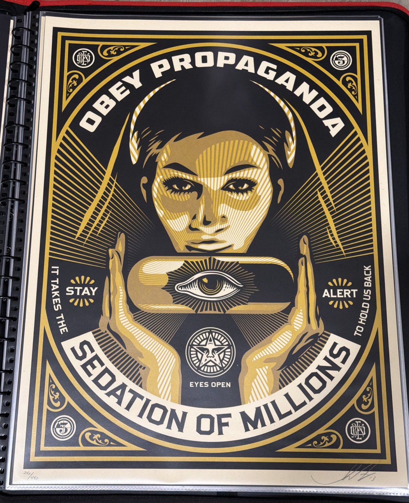 Shepard Fairey Sedation Pill Screen Print Signed Obey Giant 2013 Art Poster MINT