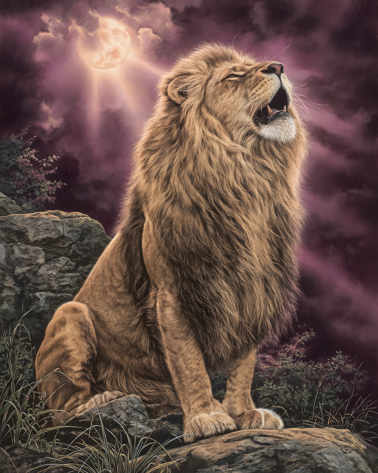 8×10 Majestic Lion Wildlife Safari Animal Art Print African Pride – 289312771