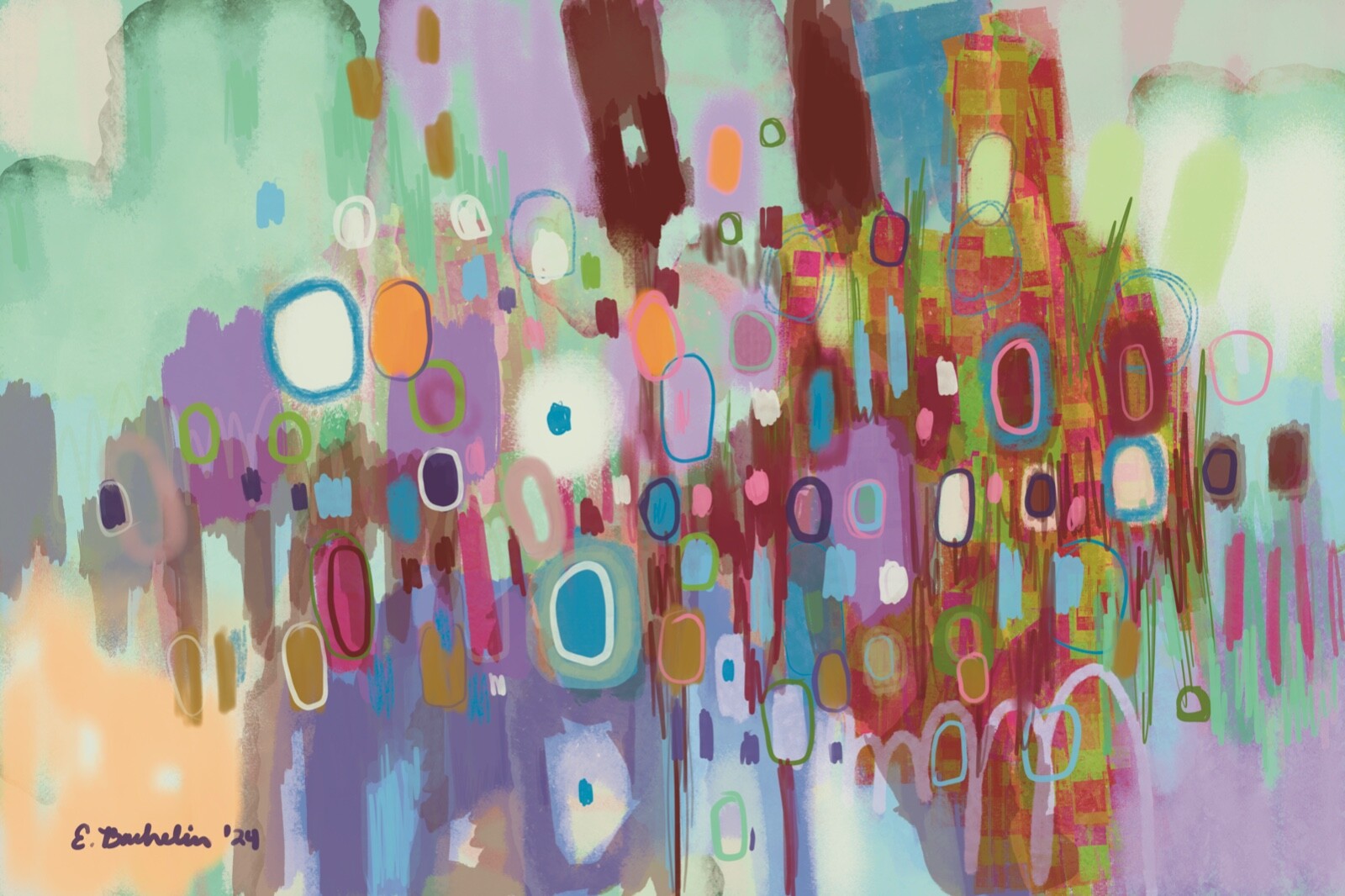 Emilia Bachelier Floral Abstract 11×14” Premium Semi-Gloss Paper Print