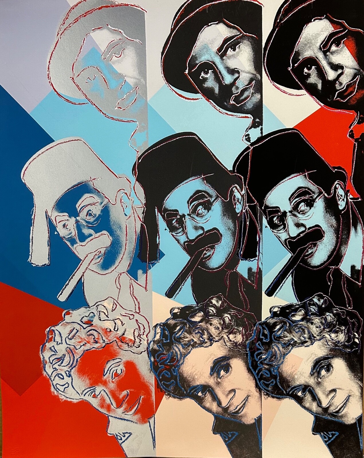 ANDY WARHOL-“Marx Brothers”- Trial Proof Screenprint- diam.dust- Unsigned Beauty
