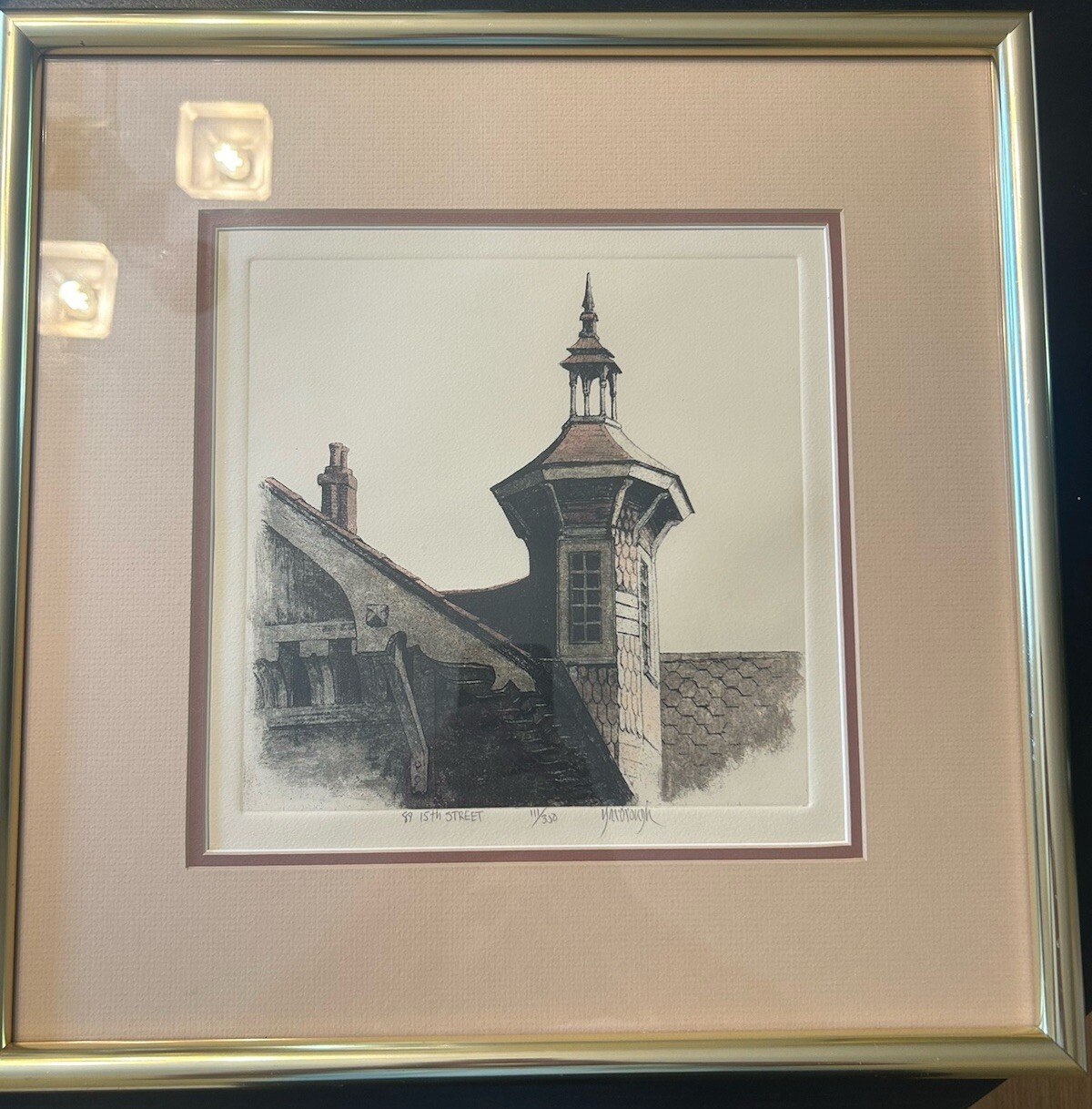 Jim Yarbrough “89 15th Street” Limited Edition Signed Color Etching Atlanta 111