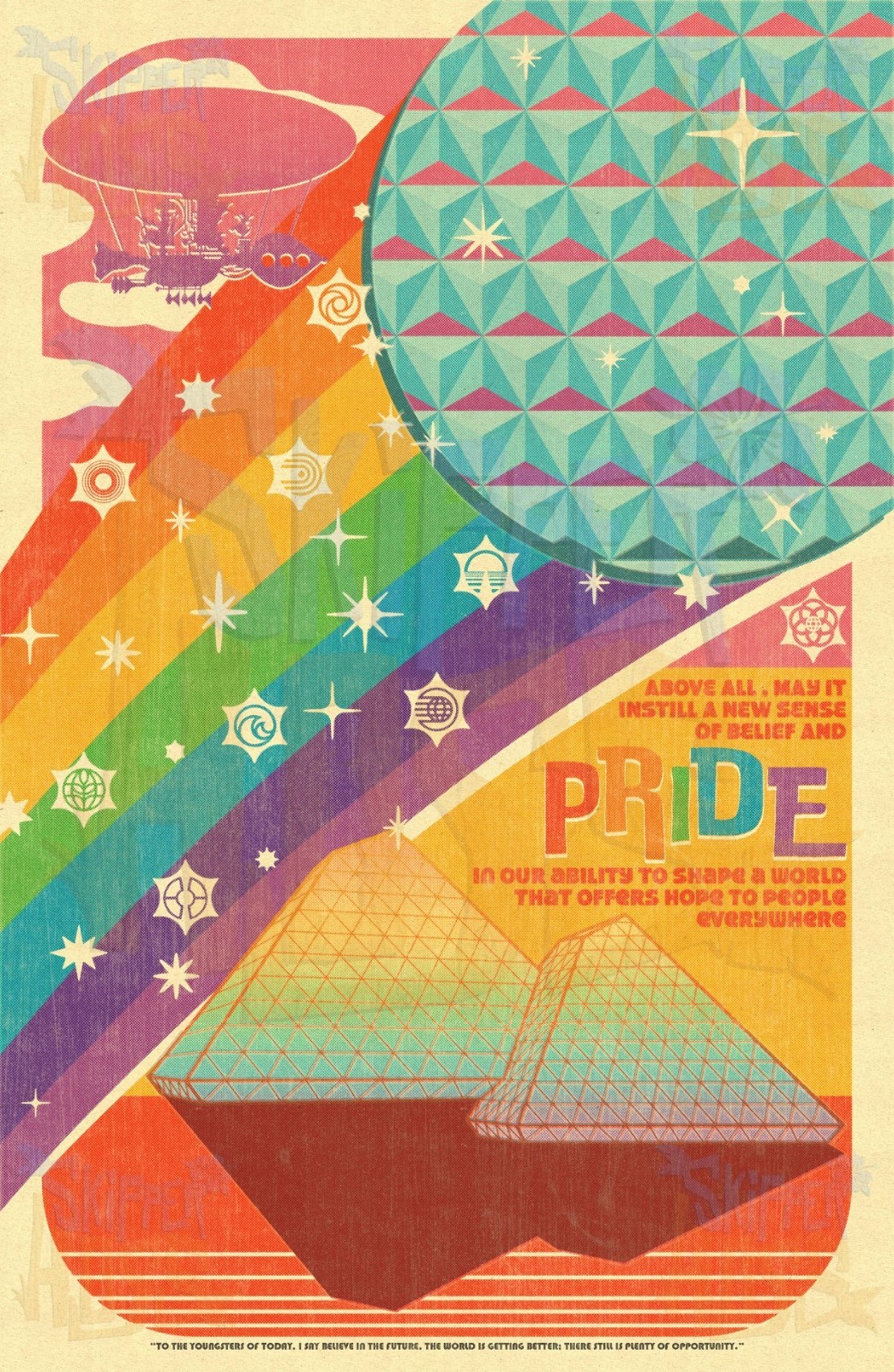 “Dreams of Hope” EPCOT Inspired Art Print by Skipper Hoss – Signed 11×17 Poster