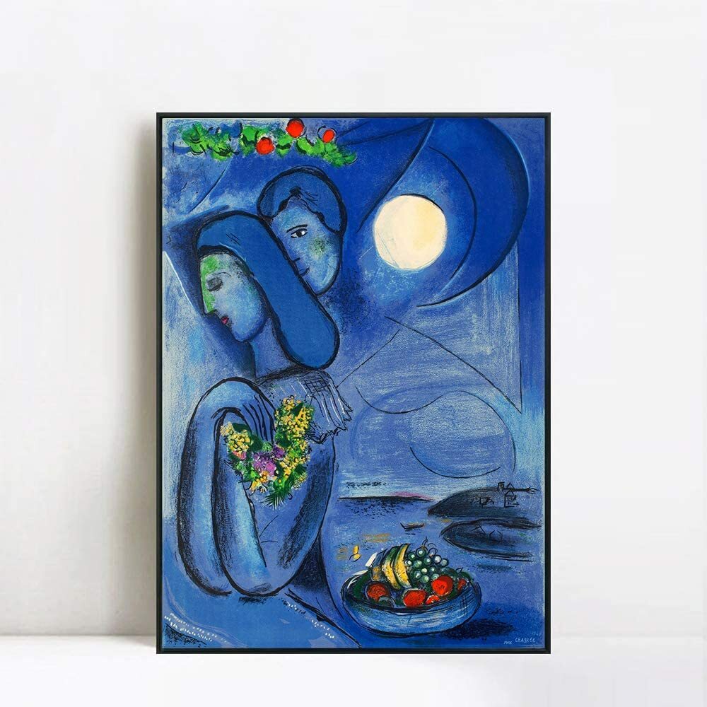 Framed Canvas Giclee Print Art Dream by Marc Chagall Wall Art Home Decor 24″x32
