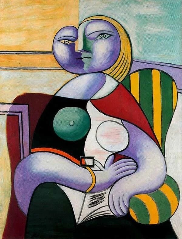 Reading, 1932 by Picasso wall Art Home Decor