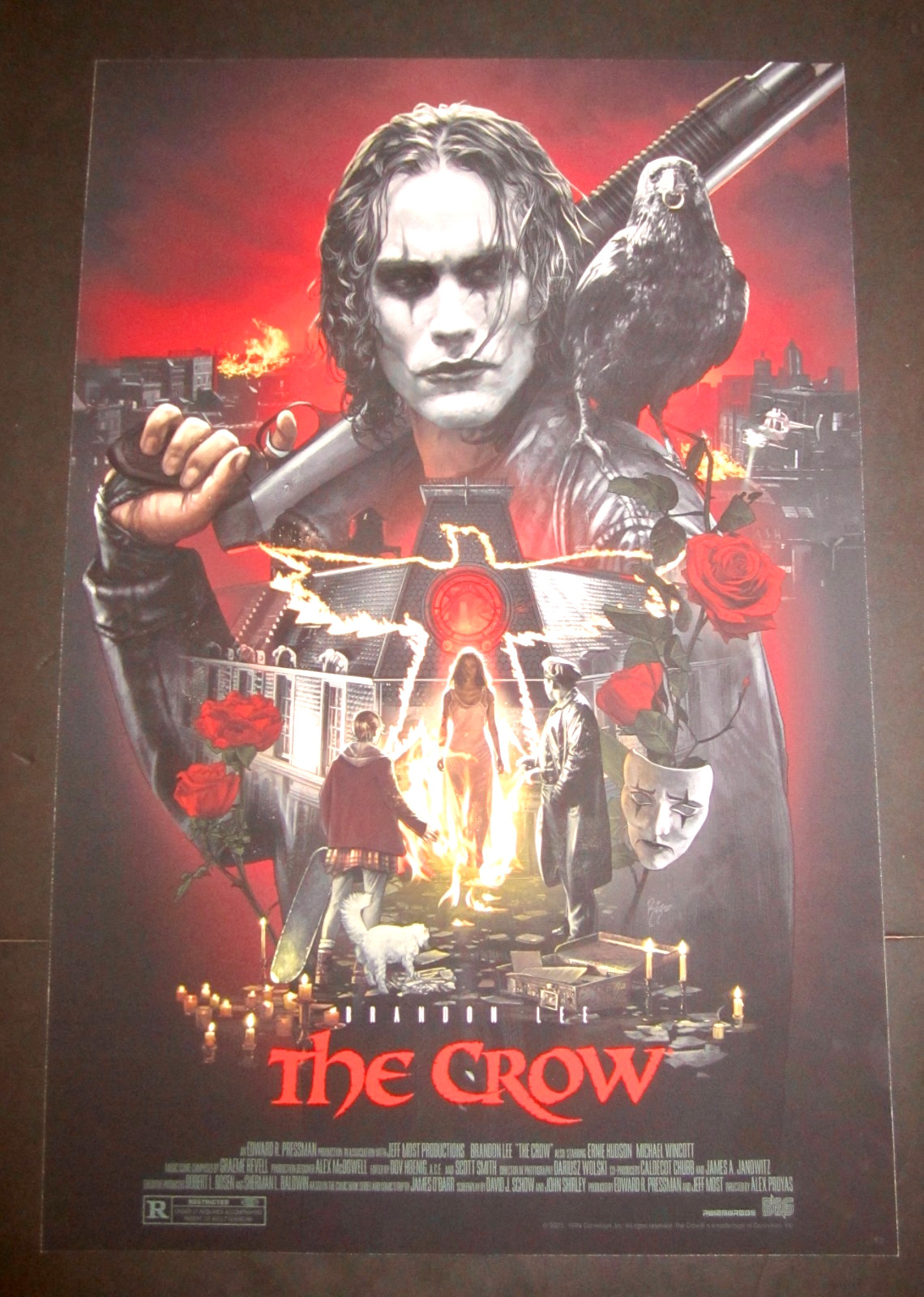The Crow Art Print Poster Poster Ruiz Burgos Brandon Lee Limited Edition x/150