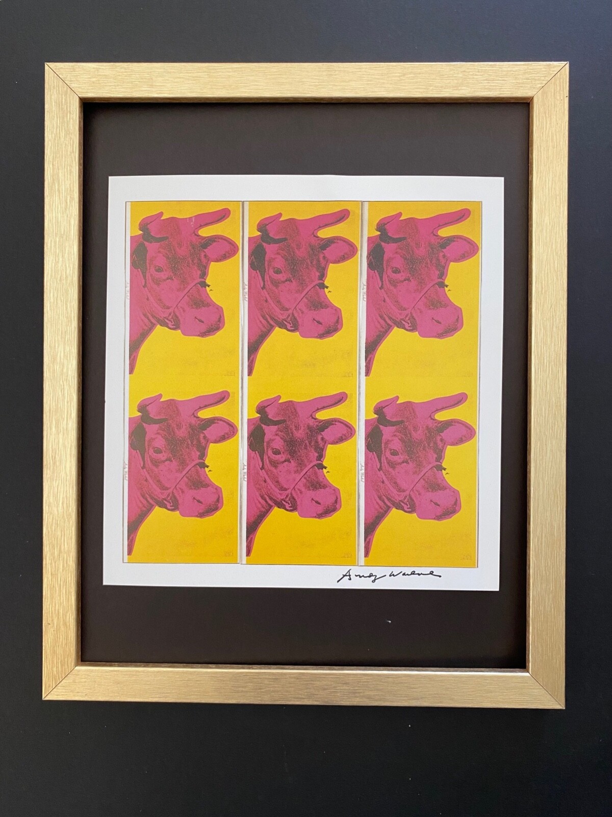 Andy Warhol | Vintage 1984 Cows Iconic Print Signed Framed Ready to Hang