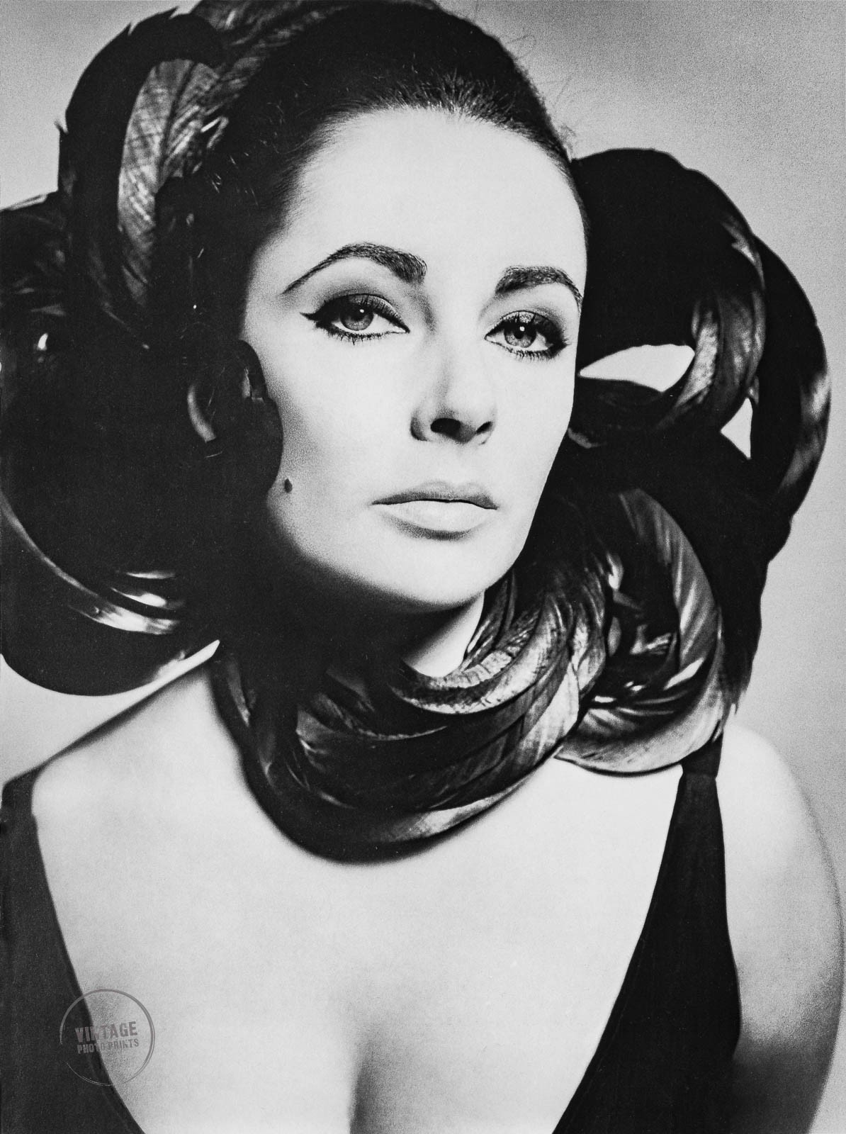 VTG Richard Avedon Print Portrait Elizabeth Taylor NY Art Duotone 1964 Mat 16×20