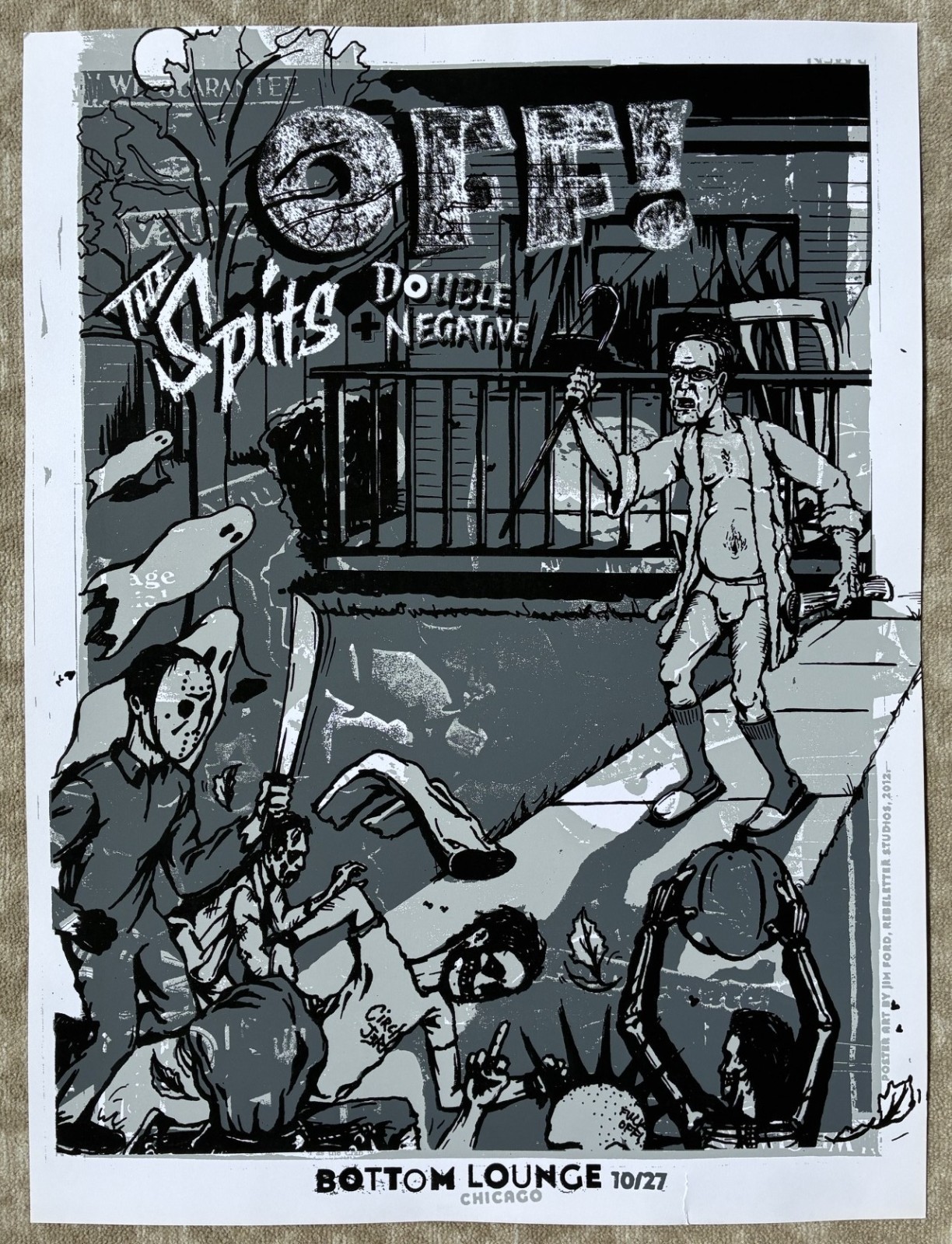 OFF! Keith Morris Circle Jerks Black Flag 2012 Hardcore Punk Rock Concert Poster