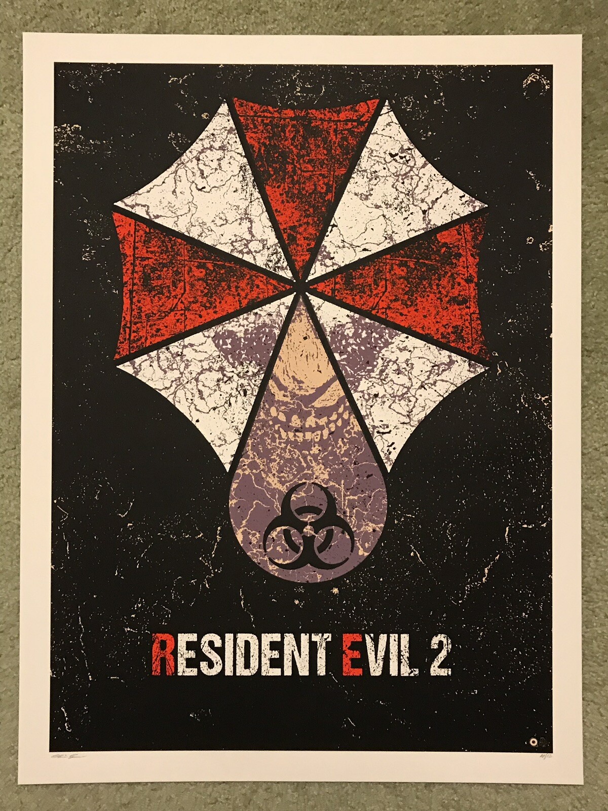 Resident Evil 2 PlayStation Video Game Horror Print Movie Poster Mondo Qfschris