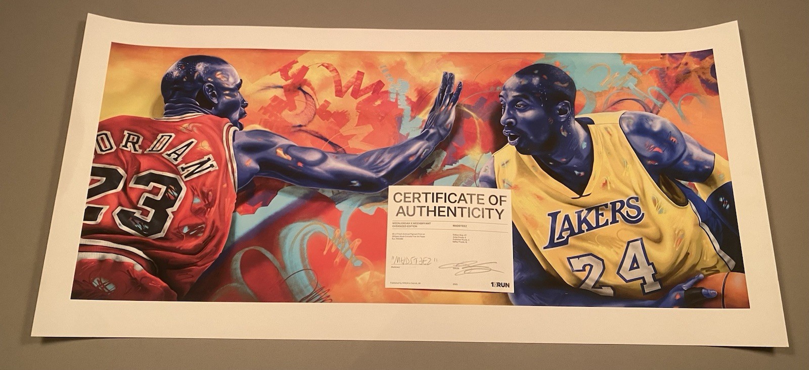 Madsteez Weenjordan X Weenbryant OVERSIZED Art Print UNSIGNED Signed COA