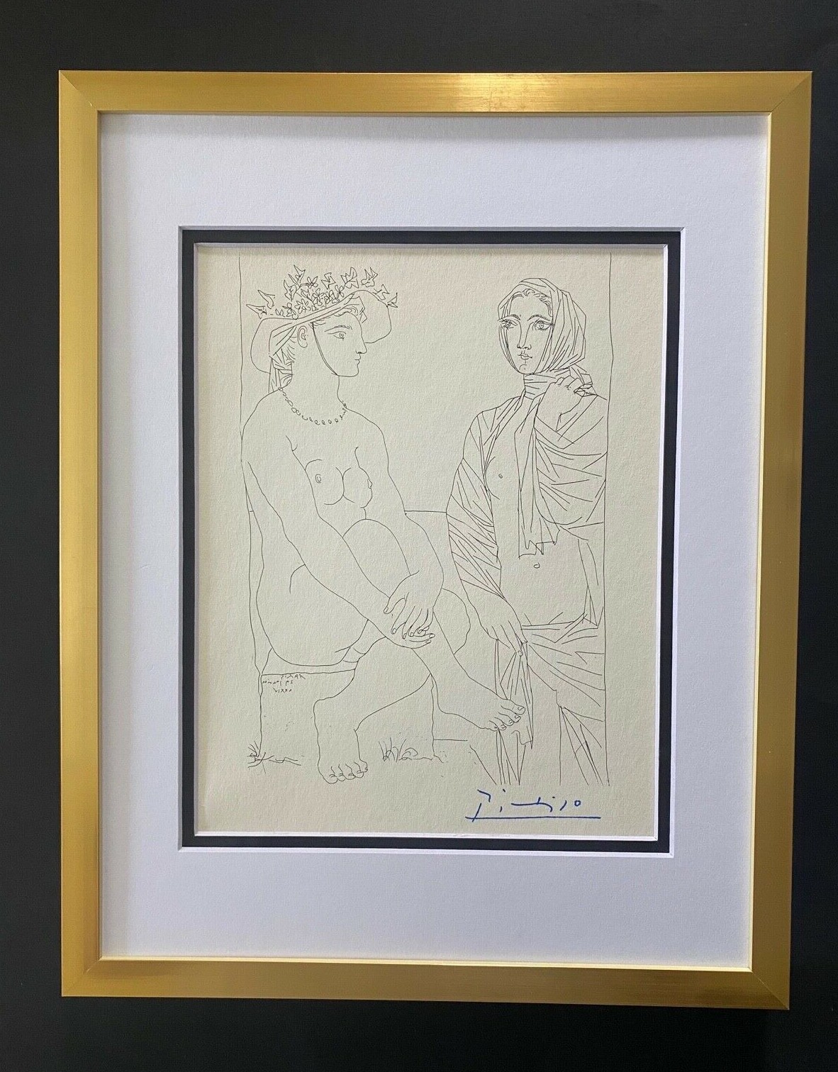 PABLO PICASSO +1955 SIGNED SUPERB PRINT MATTED 11 X 14 + LIST $895
