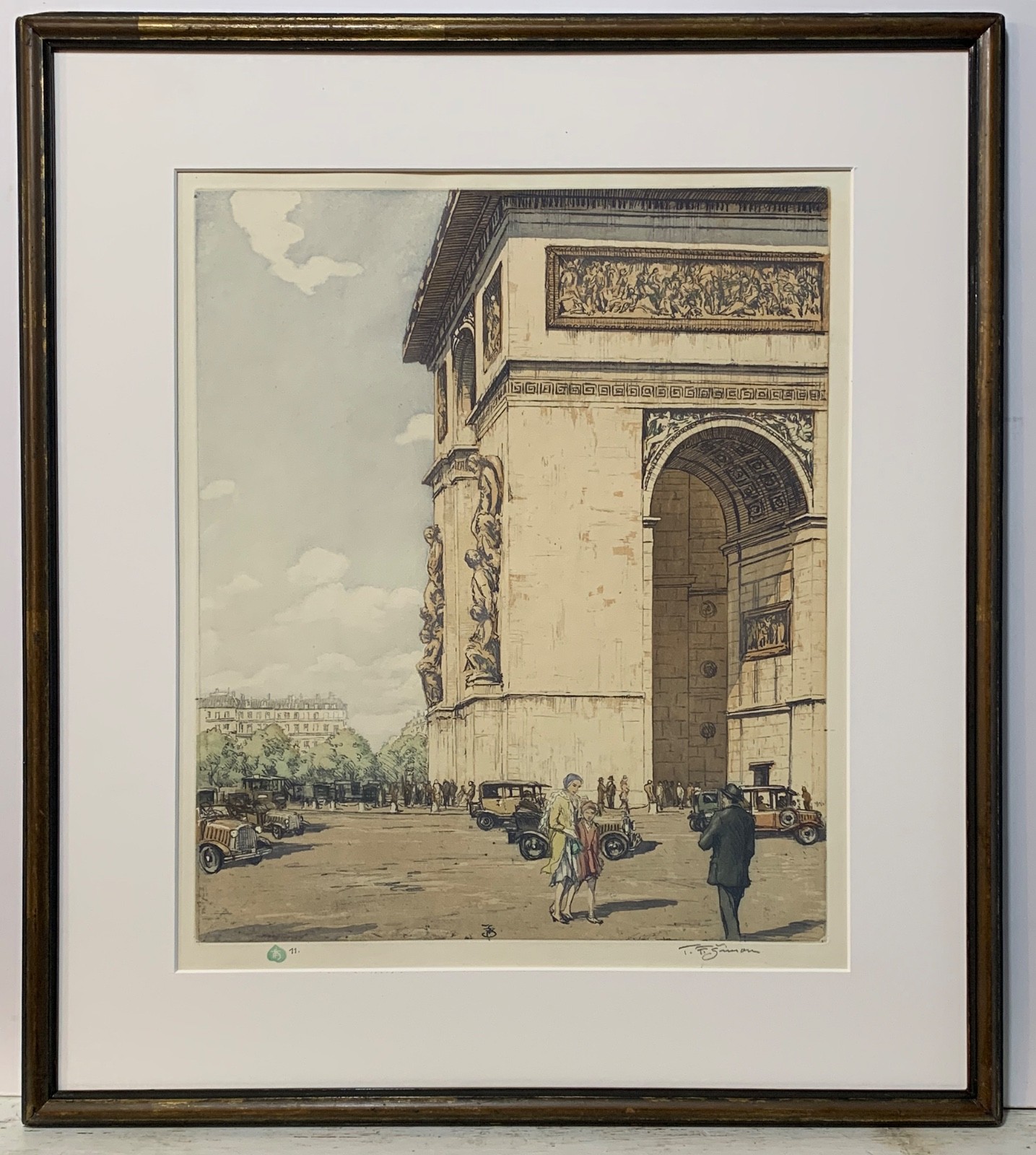 Listed Czech Artist Tavik Simon Original Etching Signed Numbered Paris