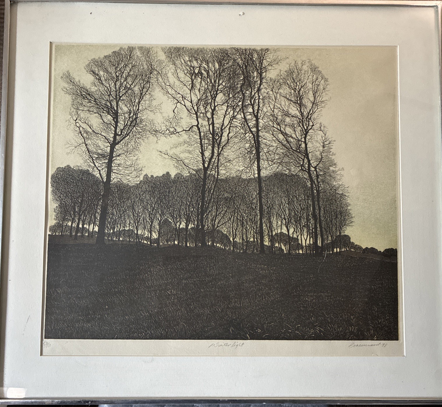 Phil Greenwood “Winter Light” Signed In 1978 Limited Edition 53/150