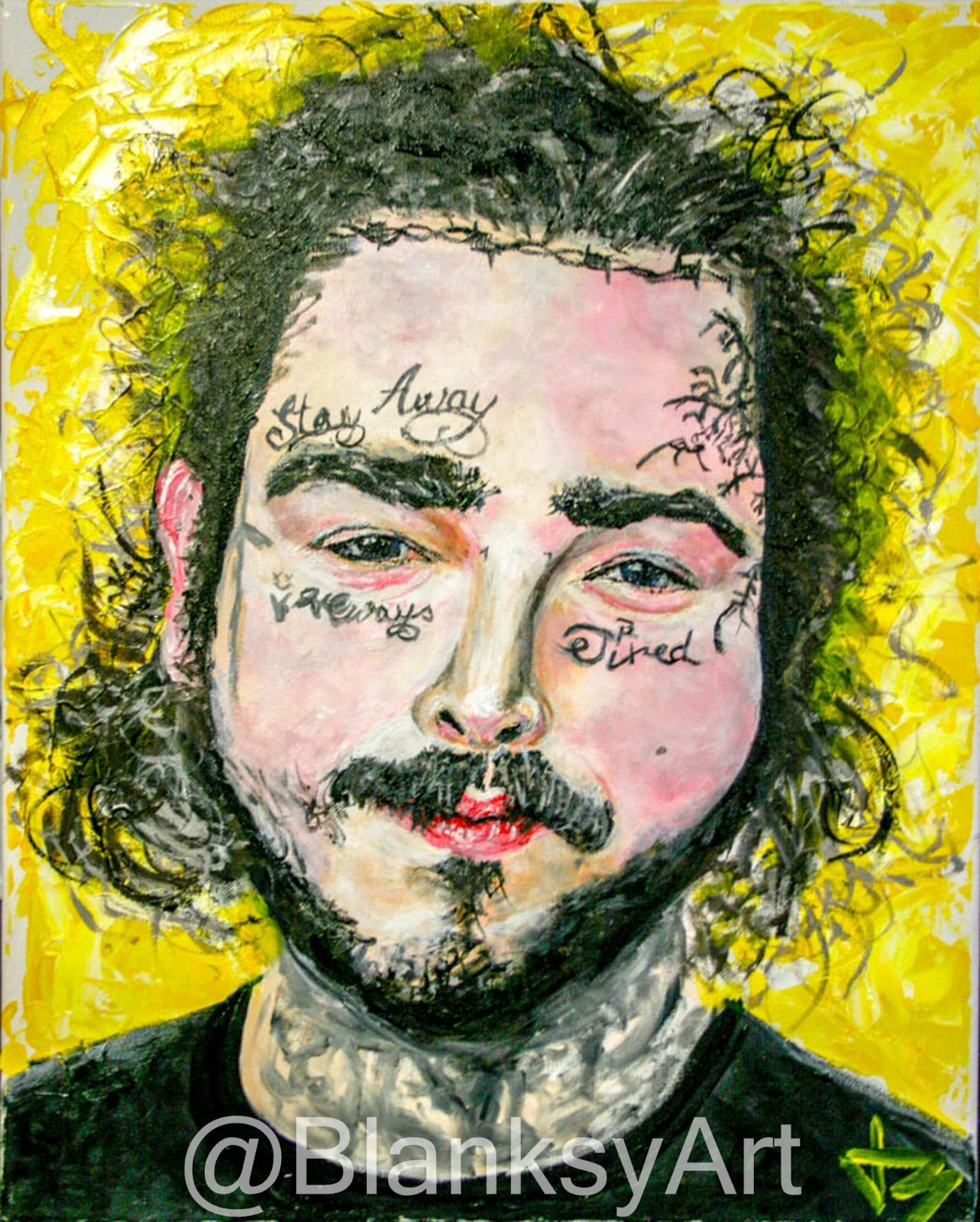 Post Malone Hip Hop Country Music 8.5×11 Art Print Poster Photo Topps by BLANKSY